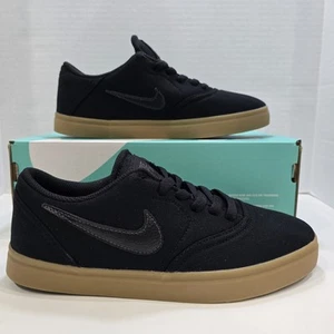 Nike SB Check Canvas Black/Black-Gum Light Brown Noir (GS) 6Y NIB - Picture 1 of 13