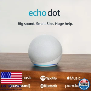 Latest Model Echo Dot Speaker, High-Quality Sound, Ideal for Bedroom/Office, Gla - Picture 1 of 7