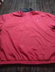 Dryjoys Footjoy 1/4 Zip Pullover Jacke Herren 2XL Golf Rot Krebs Band SS  - Bild 1 von 10