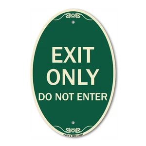 SignMission Designer Serie Schild - Exit Only Do Not Enter 12" x 18" Blechschild - Bild 1 von 4