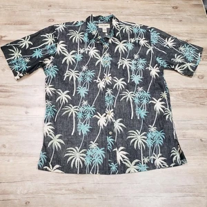 Cooke Street Hemd Herren Medium Schwarz Palme Hawaii Aloha 100% Baumwolle - Bild 1 von 6