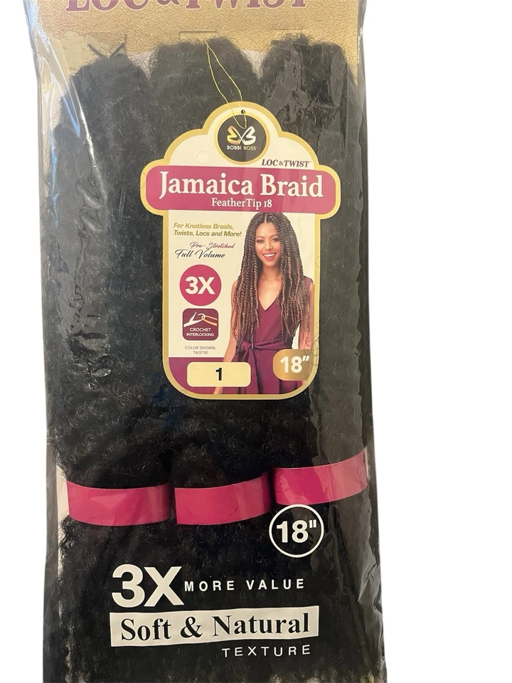 Bobbi Boss Hair, trenza Jamaica, colección trenza raíces africanas, color: 1 Foto 1 de 1