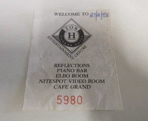 The Toorak Hotel - Nightclub - Individually Numbered Ticket - South Yarra - 1988 - Bild 1 von 5