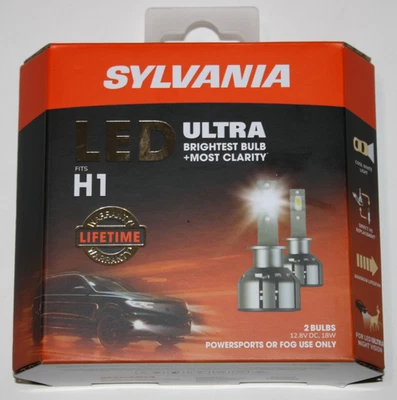 SYLVANIA H1 Ultra LED 2 Bulbs H1LEDHP.BX2 6000K BRAND NEW - Image 1 of 4