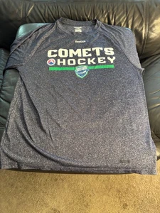 T-shirt Utica Comets Hockey poliestere Reebok grigio M AHL American Hockey League - Foto 1 di 2