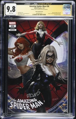 Amazing Spider-Man #26 CGC 9.8 SIGNED DERRICK CHEW VARIANT KEY FAN Expo #920 - Image 1 of 4