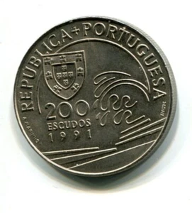 1991 Portugal Commemorative 200 Escudos Coin (b479-1) - Bild 1 von 2