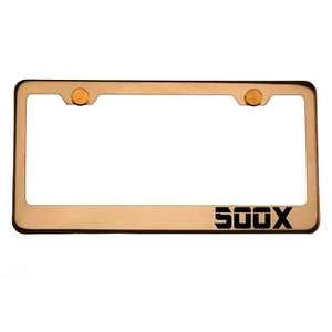 Rose Gold License Plate Frame 500X Laser Engraved Aluminum Screw Cap - Picture 1 of 8