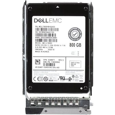 Dell 800GB 12Gbps SAS MU TLC 2.5 SSD PM1645a (ME4) CPO (GW8T1-R) - Image 1 of 3