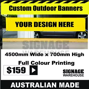 Custom Outdoor Banner - 4500mmW x 700mmH - Australian Made - Picture 1 of 4