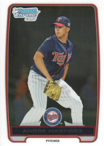 2012 Bowman Chrome Draft Draft Picks #BDPP63 Andre Martinez Minnesota Twins