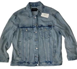 Vintage 90s Calvin Klein CK Denim Trucker Jeansjacke Herren L Classic Blue Wash - Bild 1 von 8