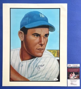 Yogi Berra Signed 14.5x18.5 Print NY Yankees JSA COA CE77264 - Picture 1 of 4