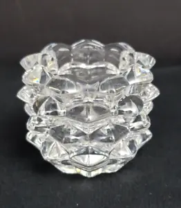 TIFFANY & CO  Votive Candle Holder Pinecone CRYSTAL GLASS Excellent - Picture 1 of 7