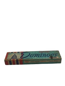 Vintage 50s Capitol Dominoes By Halsam Double Six Set No. 630 28 Pieces Complete - Picture 1 of 10
