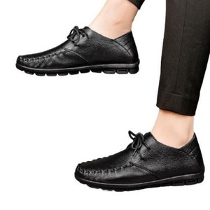 New Mens Pumps Lace up Comfy Soft Walking Faux Leather Driving Moccasins Shoes L