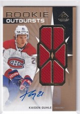 2022-23 UD SP GAME USED ROOKIE OUTBURSTS AUTO JERSEY CANADIENS - KAIDEN GUHLE
