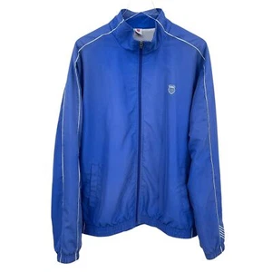 Vintage K-Swiss Blue Track Jacket Men's Size XL Mesh Lined Windbreaker 90s Y2K - Picture 1 of 9