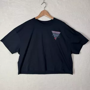 Nike Jordan Flight Crop Top Women’s XL T-Shirt Jumpman Crewneck Black Jumpman - Picture 1 of 7