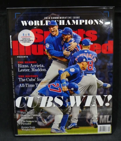 Chicago Cubs 2016 World Series Champs Sports Illustrated Cover Poster FRAMED Cover