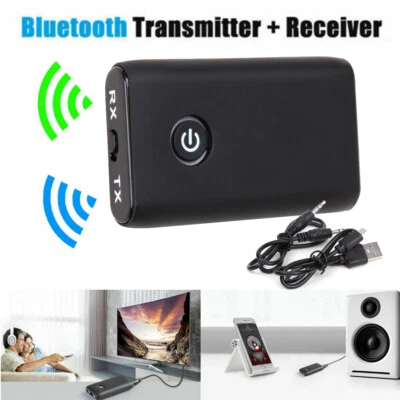 Trasmettitore Bluetooth 5.0 Ricevitore 2 IN 1 Audio Wireless 3.5mm Jack Adattatore Aux - Immagine 1 di 4