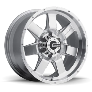 17x9 -12 Mamba M14 6x139.7 Machined Face Silver / Drill Holes Wheels (Set of 4) - Picture 1 of 1