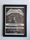 Metallica Ride The Lightning 1980s FRAMED Album ADVERT MUSIC POSTER A4 8X12"