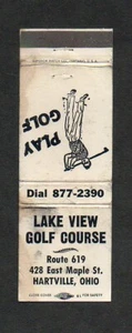 Lake View Golfplatz Hartville OH unbenutzt Vintage Front Strike Matchcover - Bild 1 von 1
