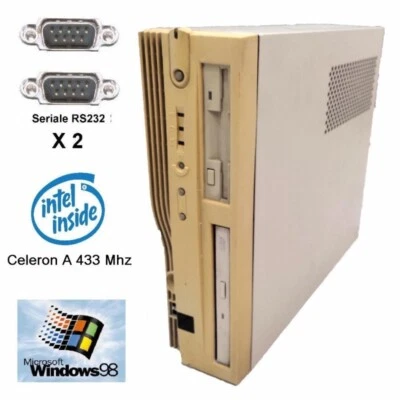 COMPUTER PC desktop fisso Windows 98 Con 2 porte seriali integrate RS232 18831 - Imagen 1 de 3