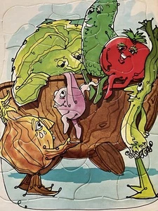 Vintage Playskool LETS MAKE A SALAD Puzzle 1976 Vegetables Whimsy Kitchen Decor - Picture 1 of 7