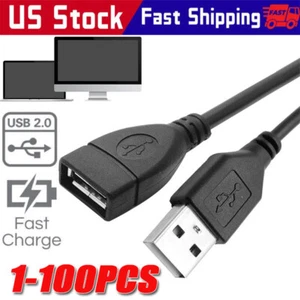 Cavo Prolunga USB-USB Alta Velocità Adattatore USB 2.0 Cavo Prolunga Maschio/Femmina LOTTO - Foto 1 di 9