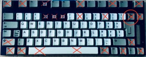Amiga/Commodore A600:1 Button for Keyboard/Keycaps - Keyboard, Button - Picture 1 of 2