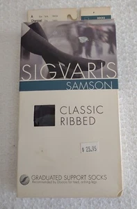 Sigvaris Samson CLASSIC RIBBED Graduated Support Socks Charcoal Gr. A 15-20 mmHg - Bild 1 von 6