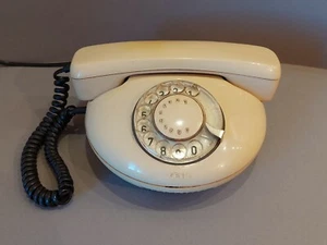 Vintage rotary Telephone Tesla STROPKOV .  White Original Slovakia - Picture 1 of 12
