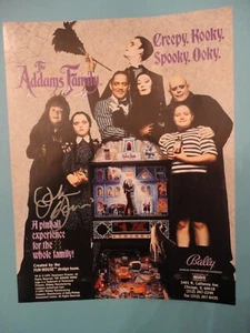 Addams Family Flipper Flyer Bally original handsignierter Prospekt - Bild 1 von 3