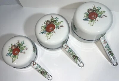 Haviland Limoges Aluminite Frugier Vintage France 2 3 4 Sauce Pan Vegetable Pots - Photo 1/4