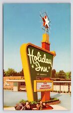 1950s Holiday Inn Sign Atwells Ave Vintage Providence Rhode Island RI Postcard