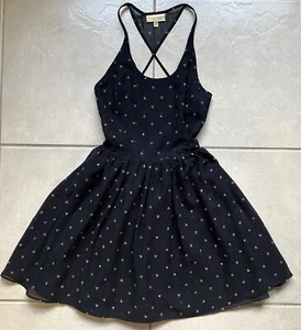 Princess By Vera Wang Women’s XS Black Cutout Backdress Pink Hearts Prints Lined - Picture 1 of 13