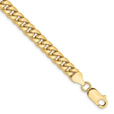 Leslie's 10k Yellow Gold 6mm Semi-Solid Miami Cuban Chain 8in Bracelet - Image 1 of 2