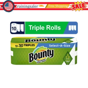 Paper Towel A-Size Absorbent White 10 Triple Roll Household Kitchen Countertop - Picture 1 of 11