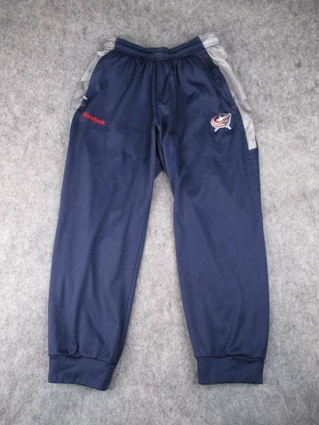 Columbus Blue Jackets Sweatpants Mens Medium Blue Reebok NHL Center Ice Joggers Cover