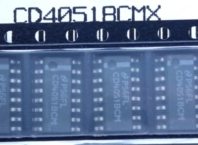 [100 pcs] CD4051BCM 4051 Single 8-Channel  Analog Multiplexer  SMD SO16 National - Image 1 of 2