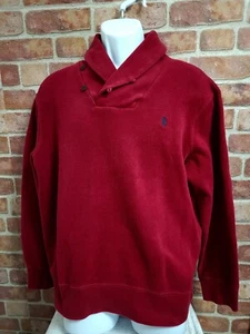 Polo Hombre XL Tejido Suéter Granate Con Pecho Izquierdo Azul Marino Pony - Imagen 1 de 11