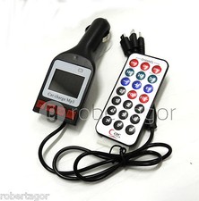 TRASMETTITORE CARICATORE DA AUTO SMARTPHONE FM MP3 AUX USB MICROSD MODULATORE