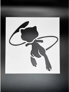Pokemon Mew -Reusable, Plastic Stencil 6 ”x 6” - Picture 1 of 4