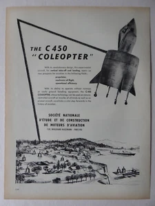 11/1959 PUB SNECMA C-450 COLEOPTER VTOL ADAV ATAR VOLANT ORIGINAL AD - Foto 1 di 1