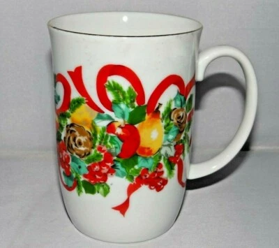OTAGIRI Frutas Bayas Navidad Guirnalda Taza de Café Taza de Té Norman Clifton JAPÓN Foto 1 de 4