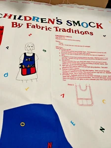 FABRIC REMNANT NOS FABRIC TRADITIONS, CLOTH PATTERN FOR CHILDREN'S SMOCK - Picture 1 of 4