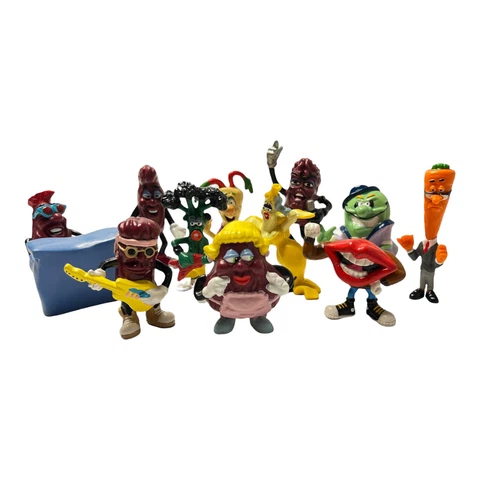 1980s California Raisins & Friends Cecil AC Jackson Hendrix (11 Figurines) LOA Cover