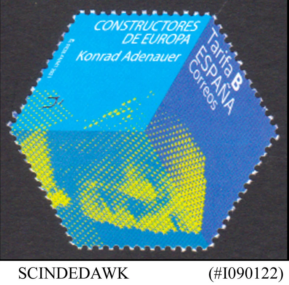 SPAIN - 2021 KONRAD ADENAUER - BUILDERS OF EUROPE - 1V - MINT NH - Image 1 of 1